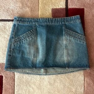 DNA Low Waist Denim Mini Skirt
